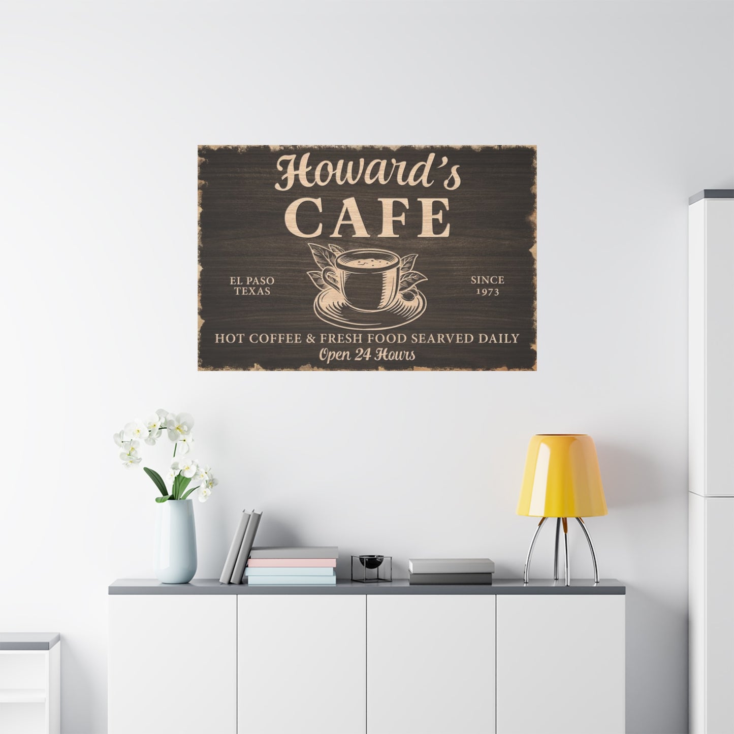 Custom Coffee Bar Sign | Personalized Vintage Kitchen Wall Décor for Coffee Station, Man Cave, or Patio | Rustic Farmhouse Coffee Bar Sign