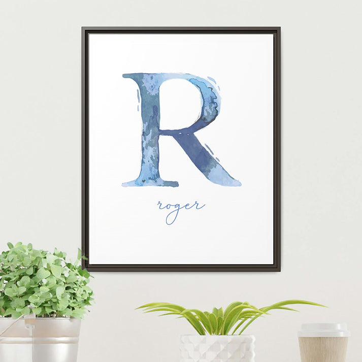 Monogrammed Wall Art | Personalised Name Print | Custom Nursery Name Sign |Custom Name Wall Canvas | Initial Print | Above Crib Sign | Kids Room Decor | Baby Shower Gift | Custom Print Name Labels