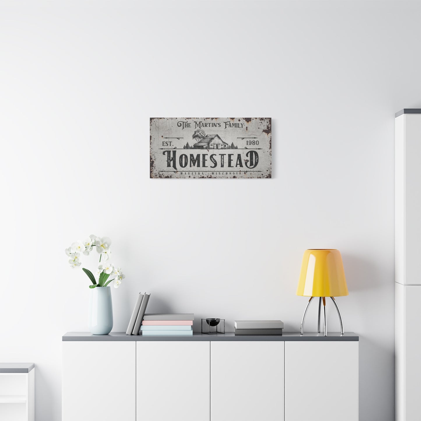 Custom Homestead Sign & Logo | Personalized Farmhouse Wall Decor | Rustic Farm Sign | Homestead Logo for Nursery, Garden, & Farm | Family Homestead Sign, Farmhouse Kitchen Decor, Vintage & Modern Farm Sign