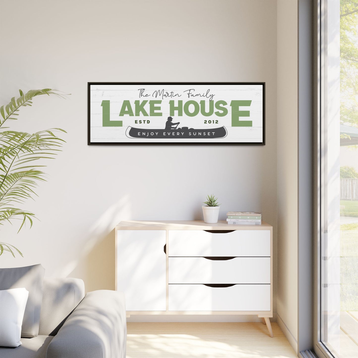 Custom Lake House Sign - Personalized Lake Life Sign for Lake House Decor, Beach House, Outdoor & Farmhouse Wall Art - Fishing & Camping Gifts for Him, Dad, or Father's Day