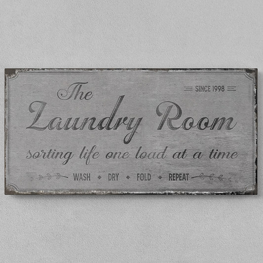 Personalized Laundry Room Signs - Rustic Vintage Laundry Room Sign, Farmhouse Decor, Funny Laundry Quotes, Minimalist Wall Art, Utility Room Prints, Custom Gifts