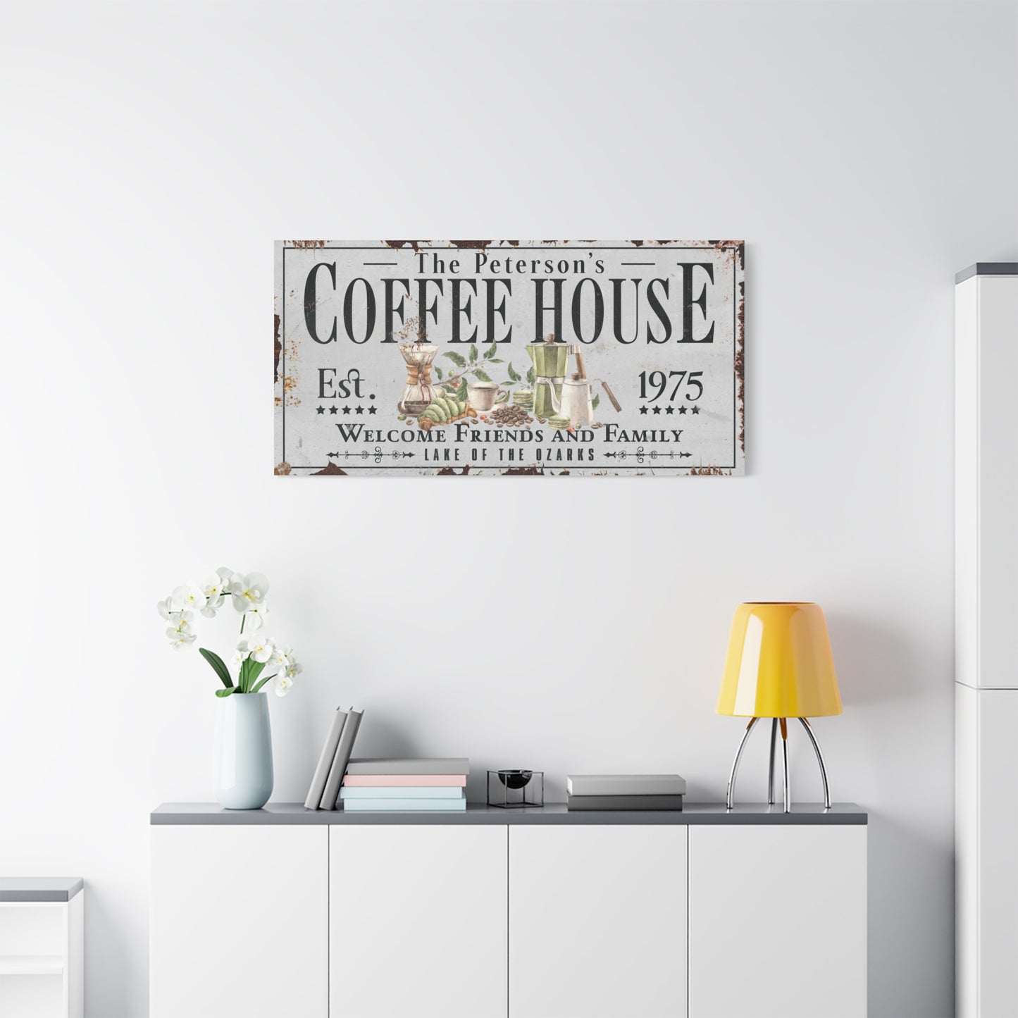 Personalized Coffee Bar Sign - Custom Rustic Coffee Bar Sign - Farmhouse Coffee Station Wall Decor
