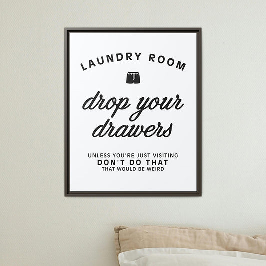 Custom Laundry Room Signs | Farmhouse & Vintage Utility Room Decor | Large Framed Wall Art & Funny Laundry Prints for Home