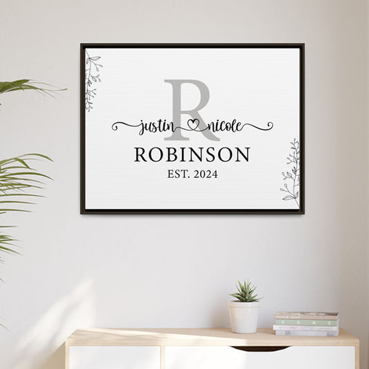 Personalized Family Last Name Sign with Established Date - Custom Anniversary, Engagement, or Housewarming Gift Idea - Unique Wall Decor for Family