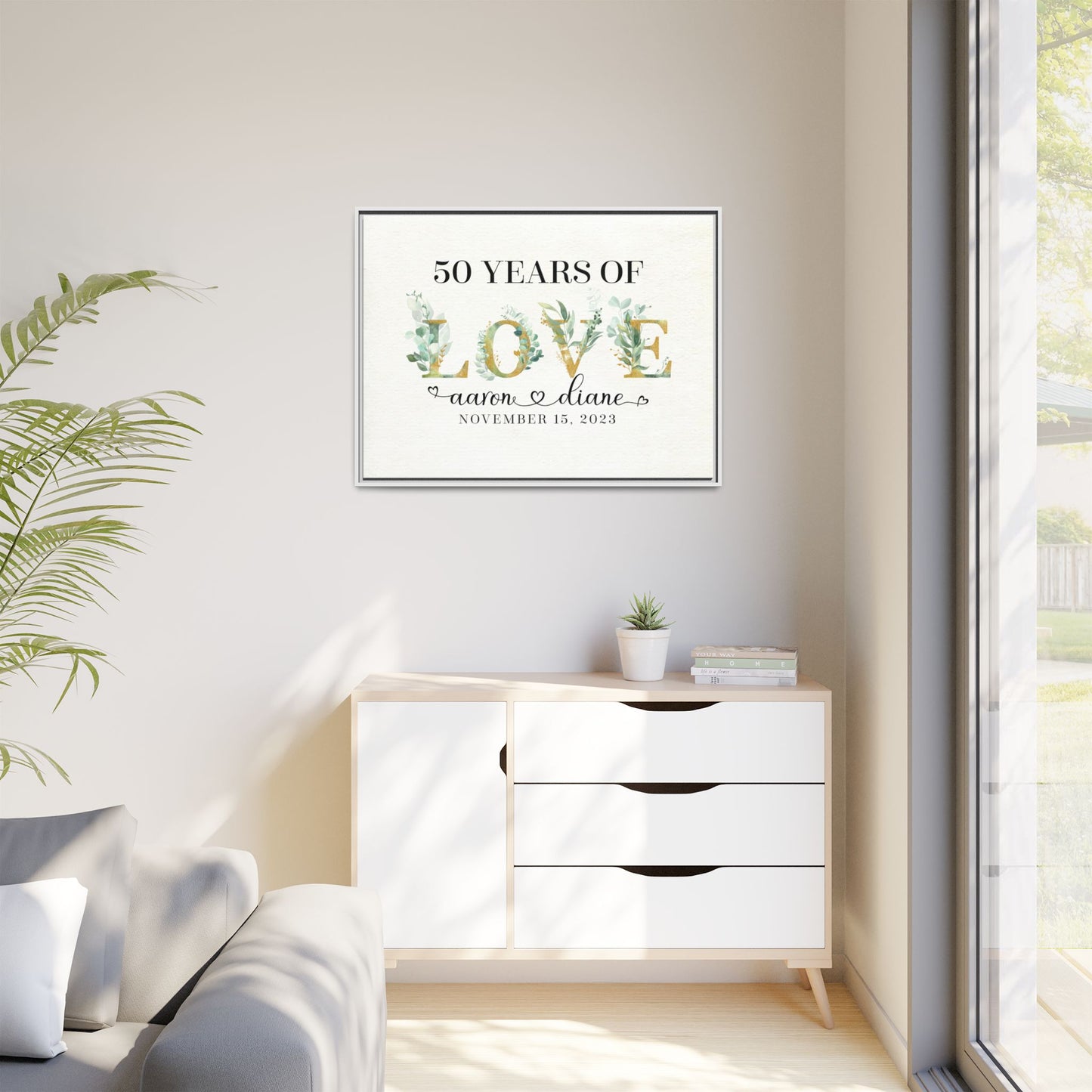 Personalized Anniversary Signs - Couple Names Heart Print, Custom Printable Wall Art, Romantic Valentine’s Day, Anniversary, Wedding Gift, Engagement Present, Name Print for Bedroom Décor
