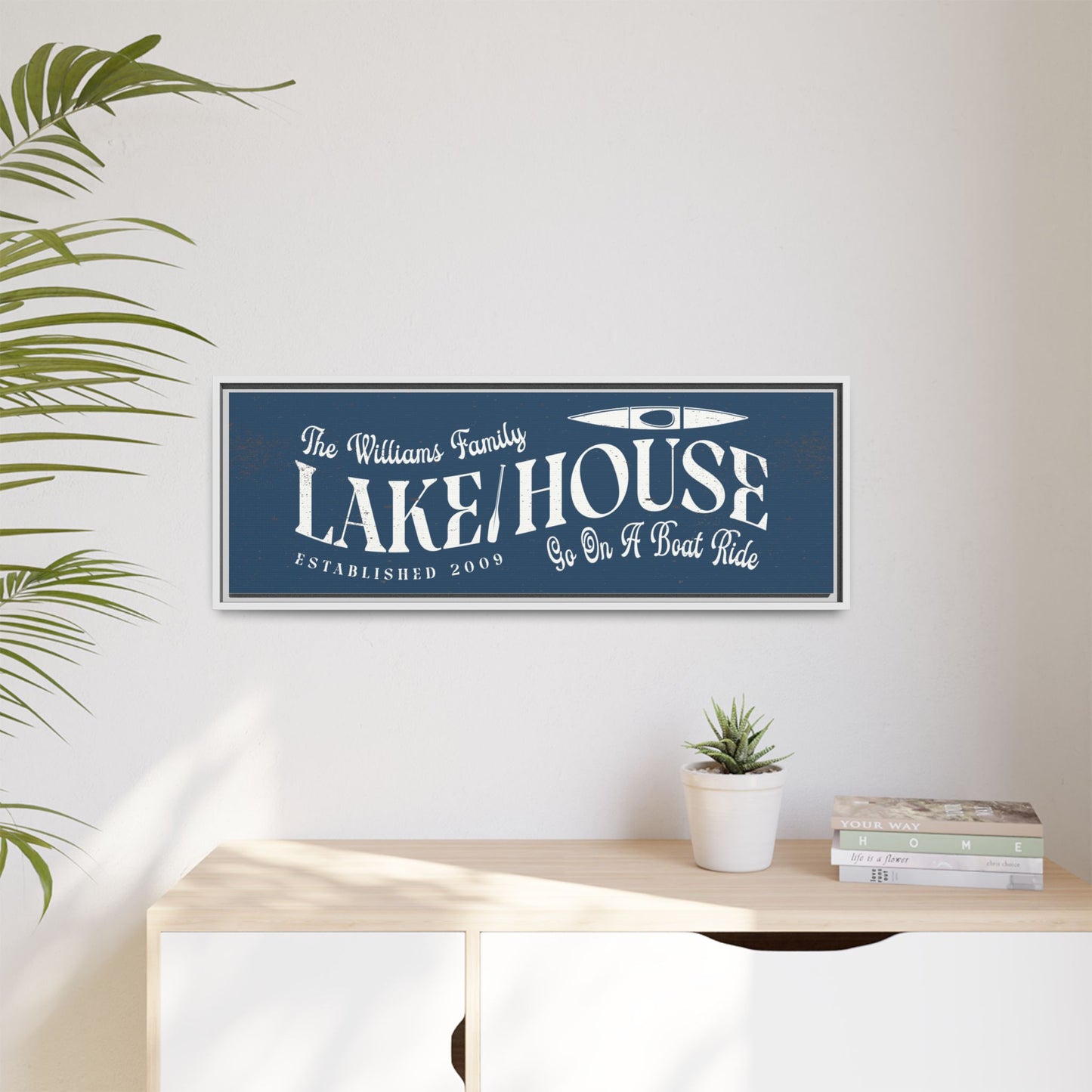 Personalized Custom Lake House Sign | Rustic Lake House Decor | Lake Life Sign for Cabin, Lodge, or Beach House | Outdoor Hanging Wooden Sign | Welcome Sign for Boat House, Bar, or Bedroom Decor