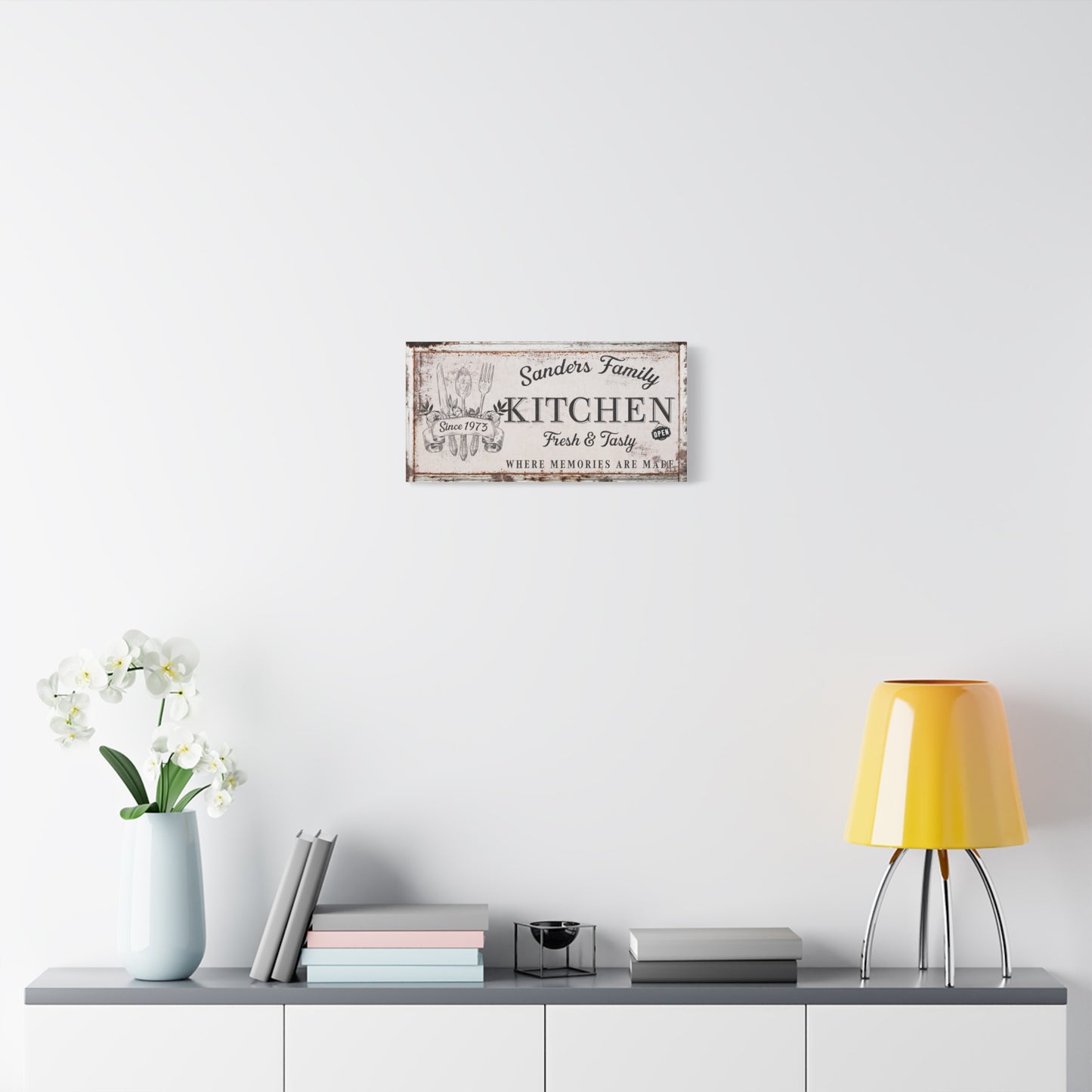 Personalized Farmhouse Sign – Custom Farmhouse Kitchen Sign with Name - Wall Art for Farmhouse Kitchen Décor, Unique Gift for Mom, Wife, Grandma, or Housewarming