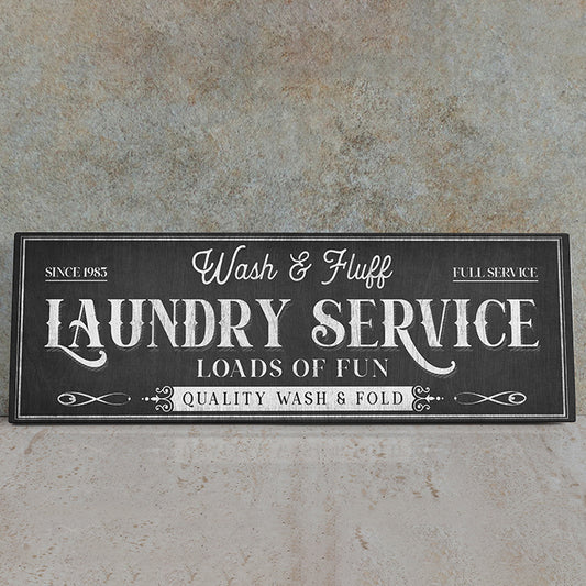 Personalized Laundry Room Signs - Custom Stylish Laundry Room Decor, Funny, Vintage, Farmhouse, Printable Wall Art, Fluff & Fold, Wash & Dry, Self-Service Decals & Organizers