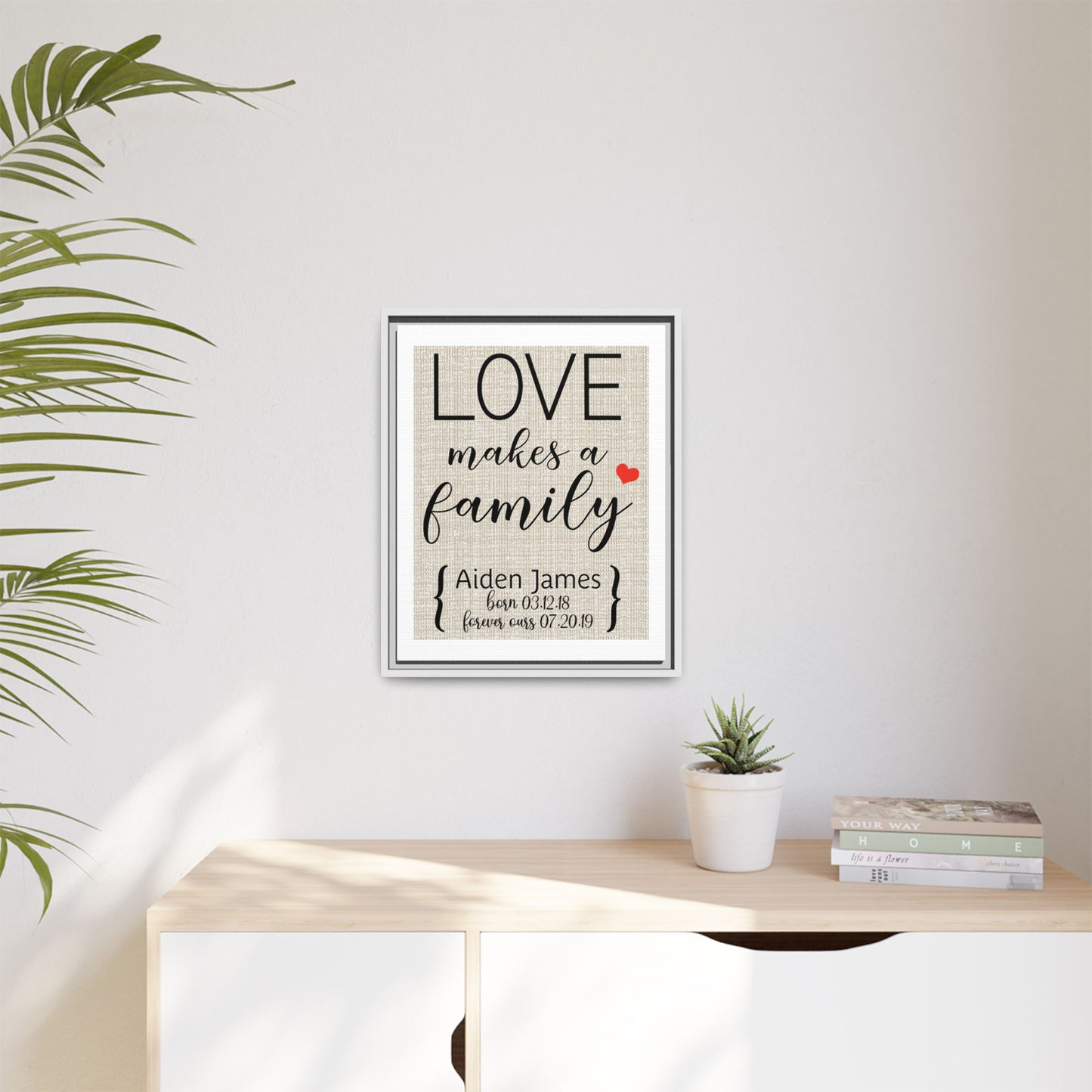 Personalized Adoption Day Sign - Custom Adoption Gift - Family Wall Decor for Adopting Baby, New Home, or Wedding - Thoughtful Gift for Housewarming or Bridal Shower