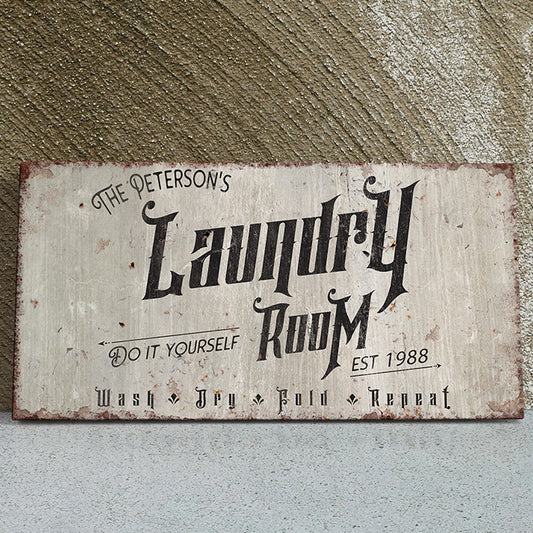 Personalized Laundry Room Signs - Custom Funny and Vintage, Laundry Decor, Farmhouse Style Wall Art, Laundry Quotes, Retro Wash Symbols, Laundry Room Prints, Custom Signs, Laundry Day Gifts, Utility Room Decor
