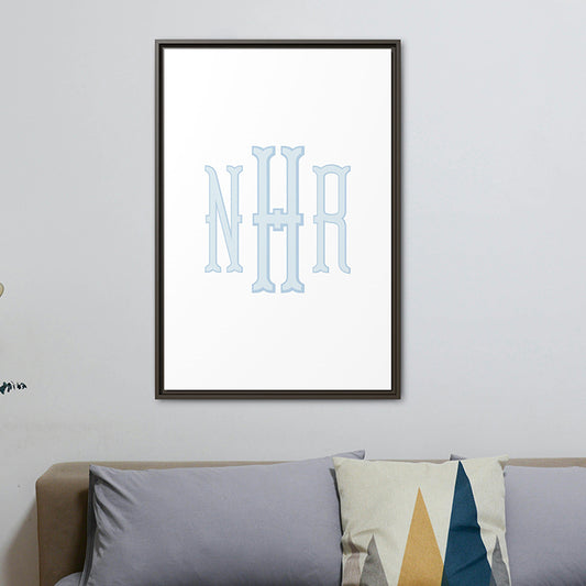 Personalized Monogram Wall Decor | Custom Name & Initial Print | Custom Letter Monogram | Neutral Nursery Art for Boys & Girls | Framed Initial Wall Hanging | Baby Room Wall Decor Ideas