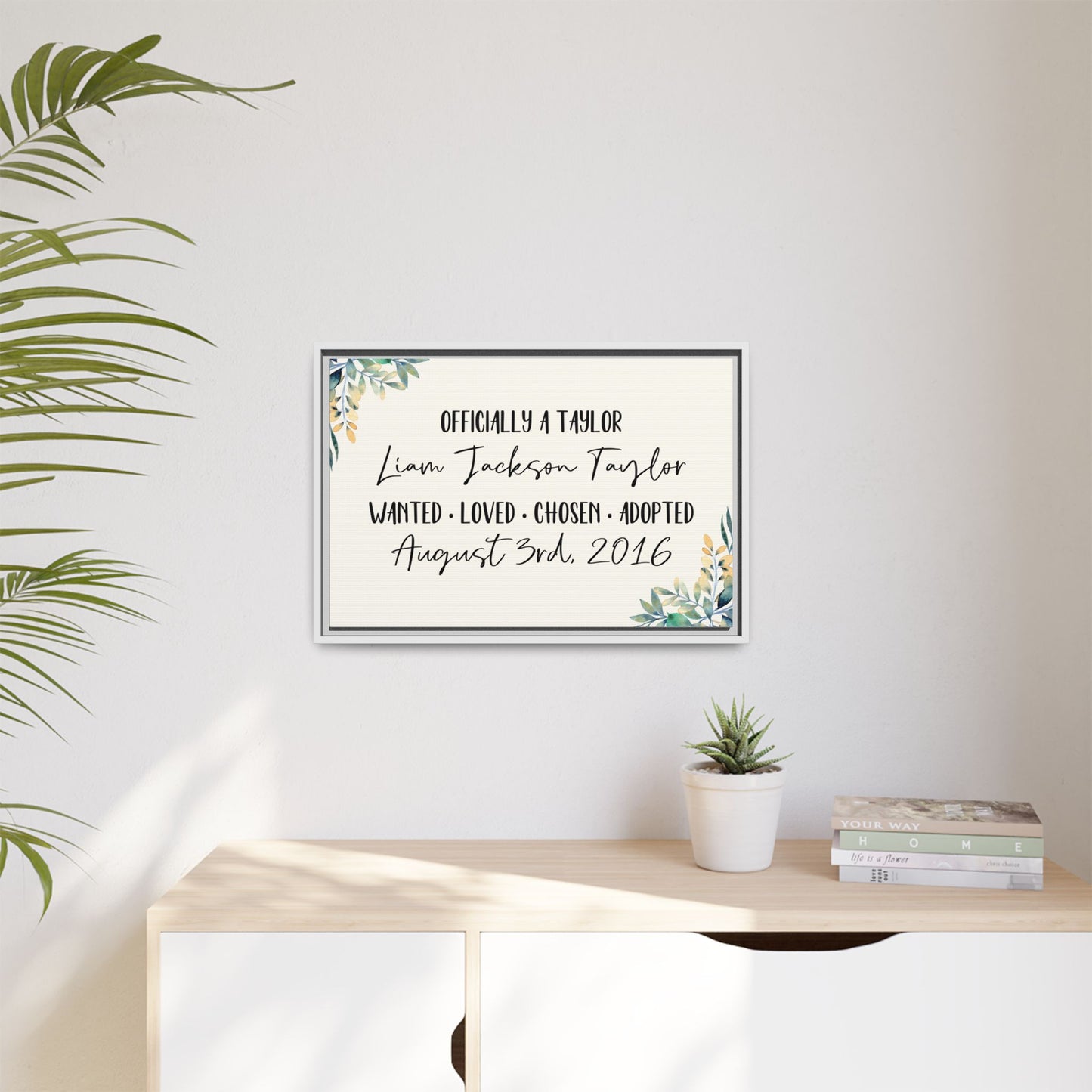 Personalized Adoption Day Sign - Custom Adopted Courtroom Sign, Adoption Day Wall Art, Unique Adoption Gift for Parents
