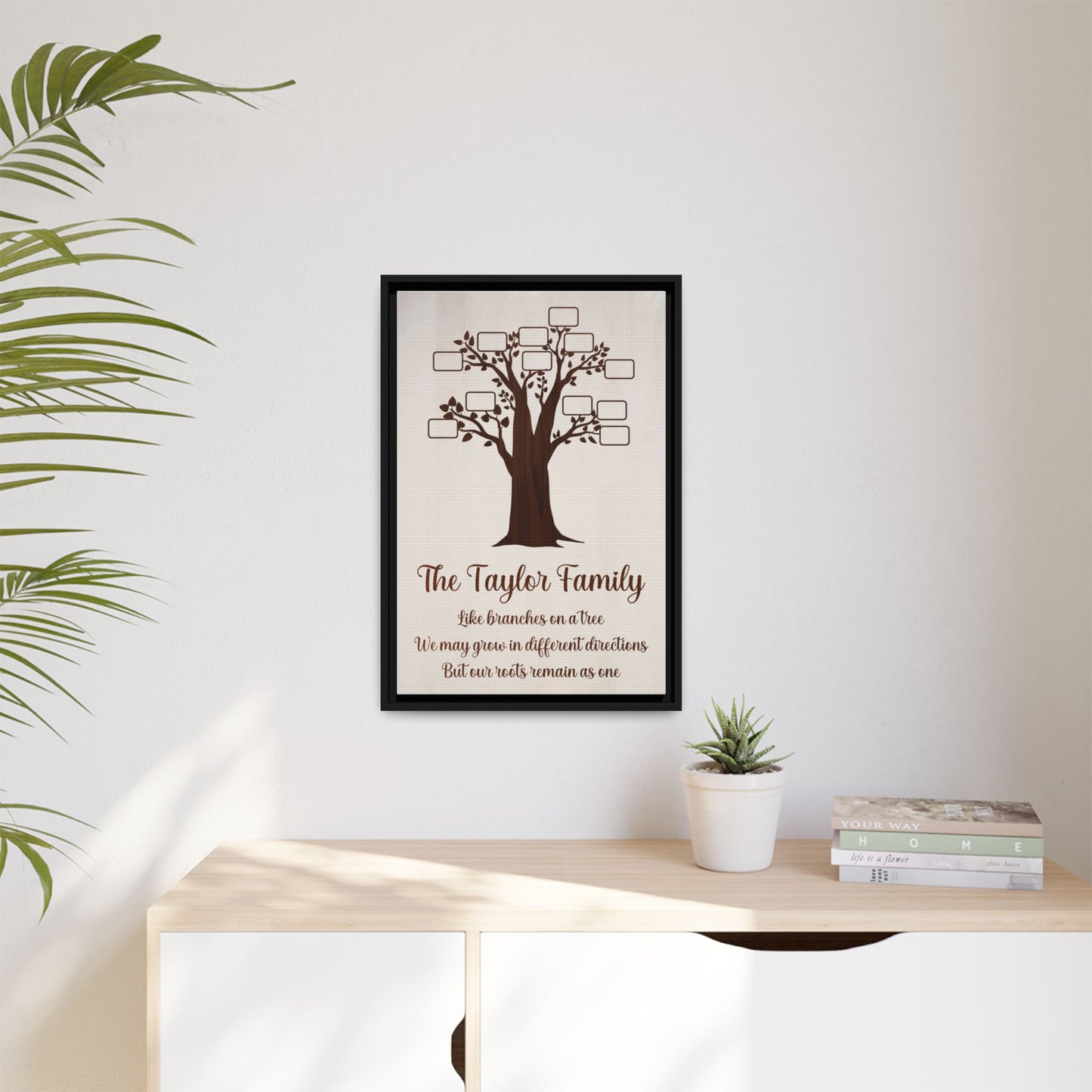 Personalized Family Tree Sign - Custom Wall Decor & Hanging with Family Name Tree Sign- Unique Gift for Mom, Parents, or Anyone