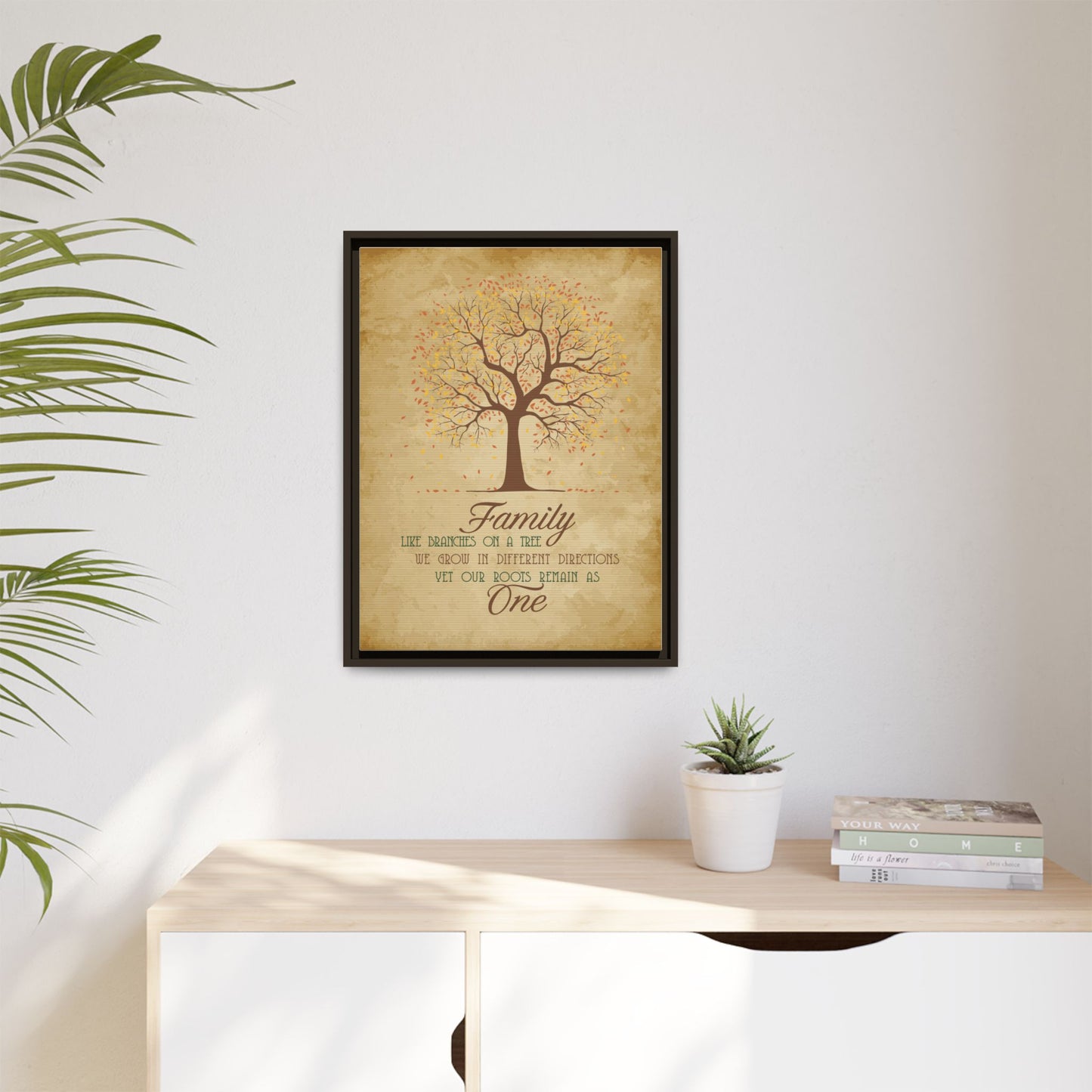 Personalized Family Tree Sign with Quote - Custom Family Name Wall Art, Family Tree Decor with Names, Rustic Home Decor Sign, Family Art and Quote for Living Room or Entryway