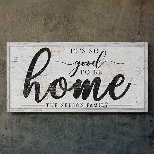 Personalized Modern Farmhouse Welcome Sign - Custom Rustic Canvas Print - Distressed Vintage Wall Art for Farmhouse Living Room, Master Bedroom Large Customizable Wall Hanging