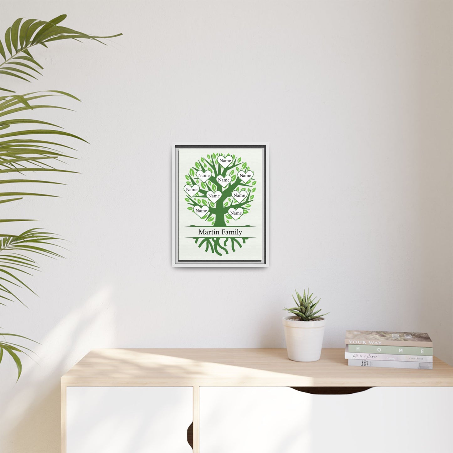 Personalized Family Tree Sign - Custom Family Name Template - Gifts for Mother's Day, Father's Day, Housewarming, or Christmas Wall Decor