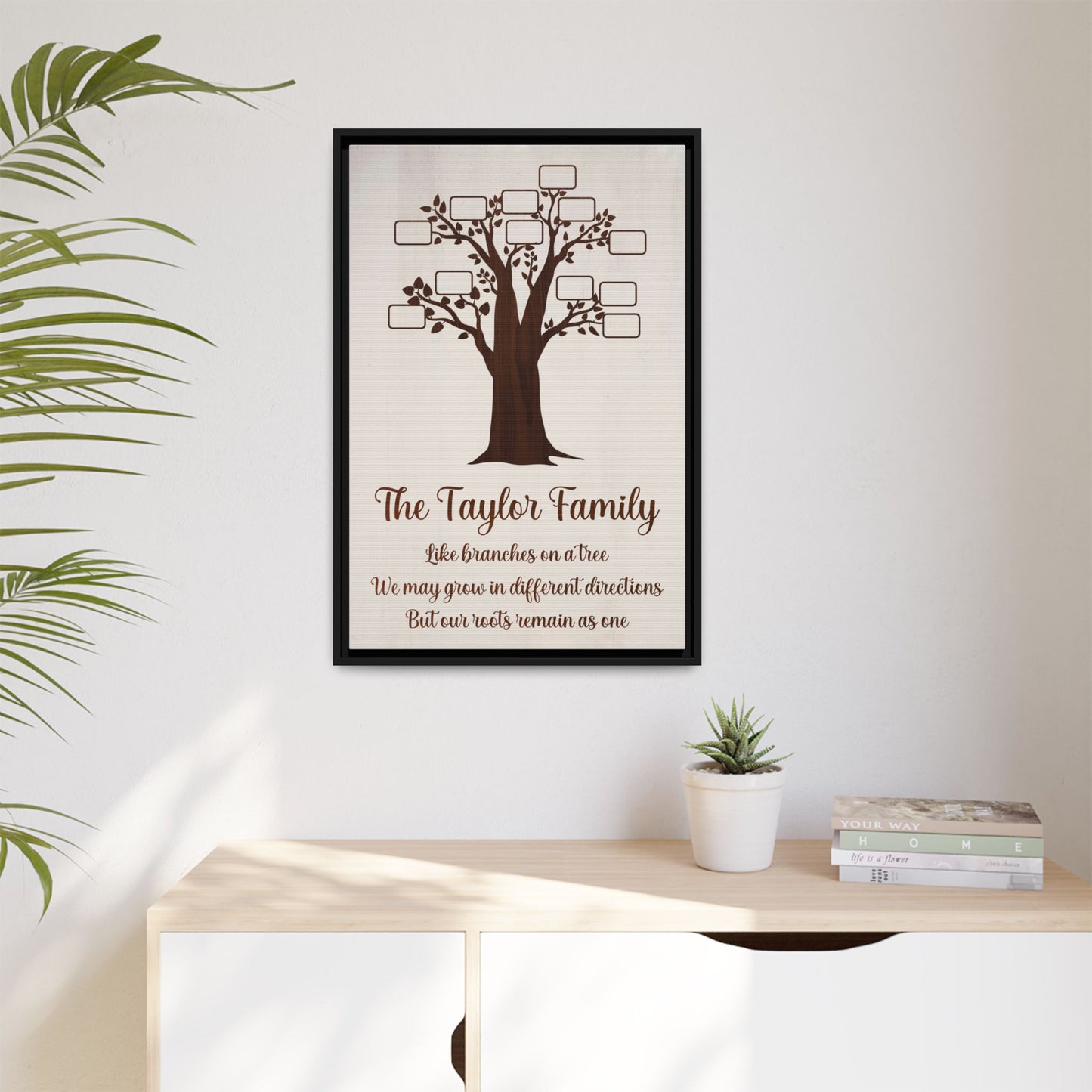 Personalized Family Tree Sign - Custom Wall Decor & Hanging with Family Name Tree Sign- Unique Gift for Mom, Parents, or Anyone
