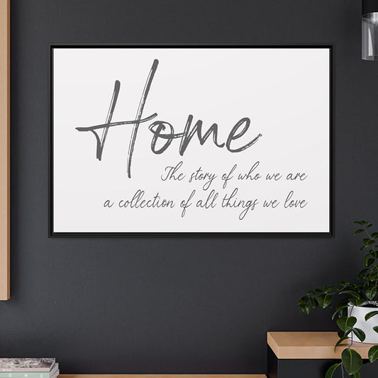 Home The Story Of Who We Are Sign – Family Wall Art, Wedding and Anniversary Gift, Farmhouse Sign