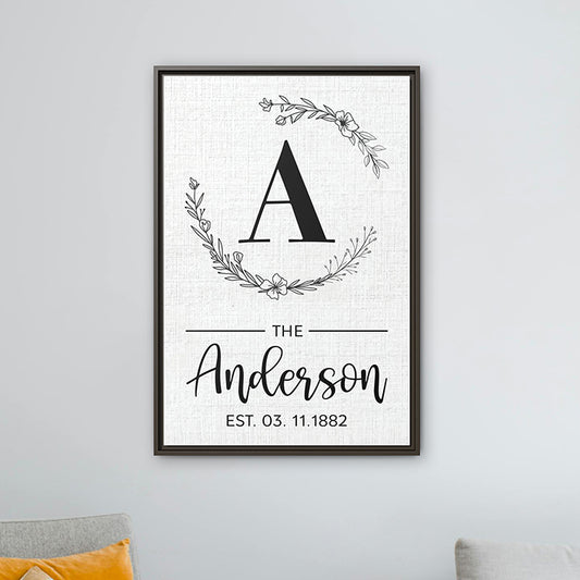 Customized Monogrammed Wall Art – Personalized Name Prints for Nursery, Kids Room & Baby Shower Gift | Wildflower Decor, Newborn Name Sign & Initial Name Letter