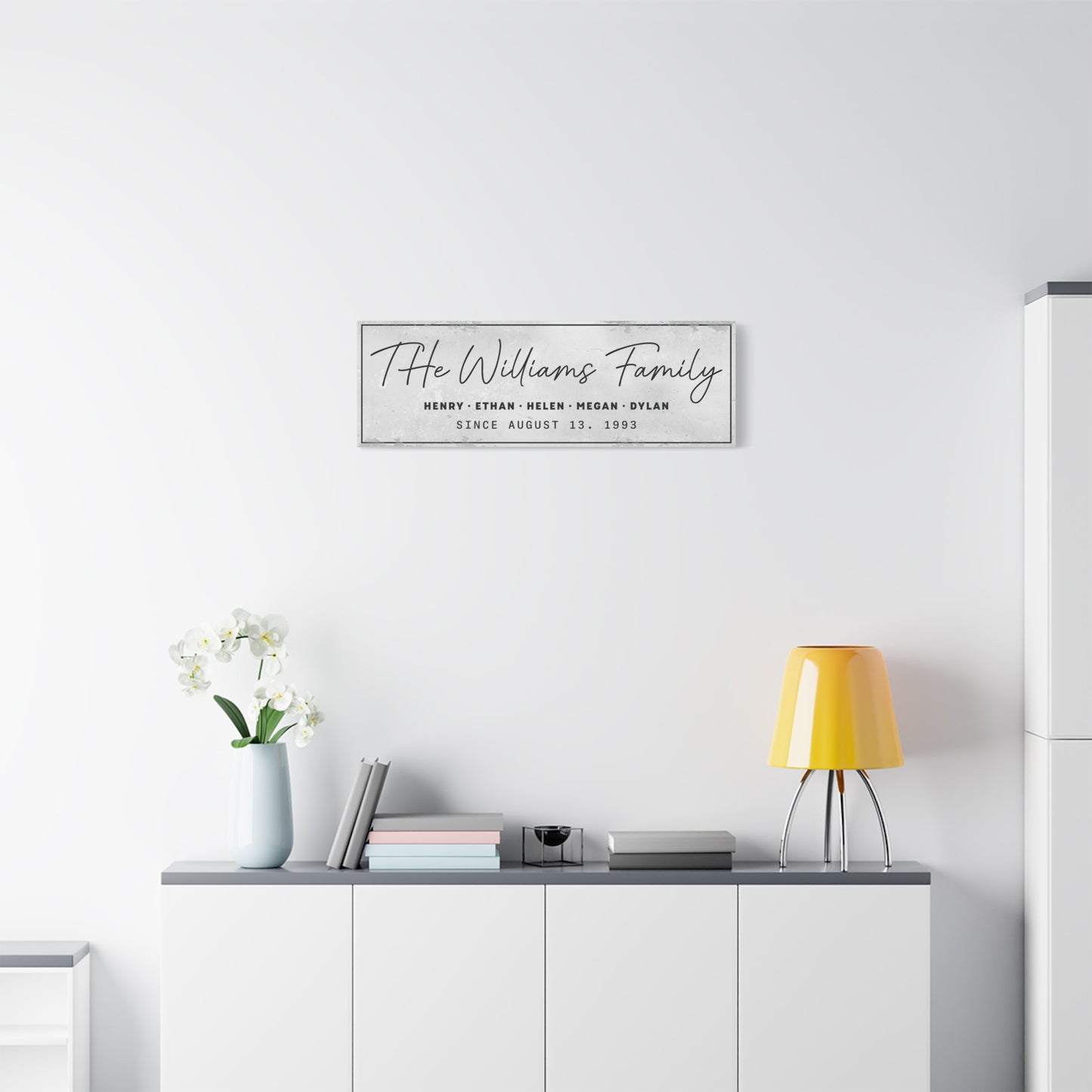 Personalized Family Name Sign with Kids' Names - Custom Wood Framed Last Name Wall Art for Farmhouse, Lake House, or Cabin Decor - Great Gift for Weddings, Anniversaries, Parents, or Grandparents