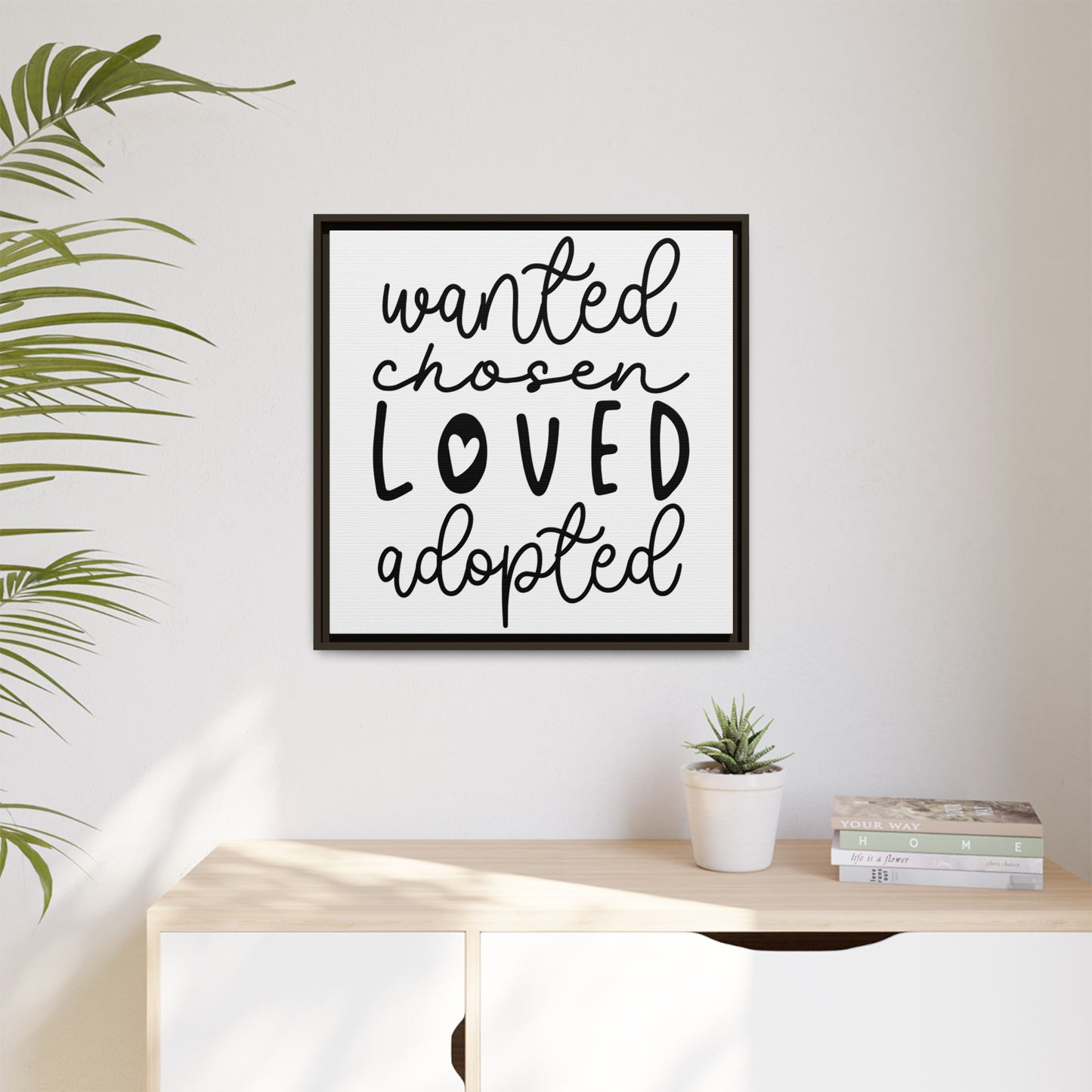 Personalized Adoption Day Sign - Custom Loved Adopted Sign - Inspirational Adoption Day Wall Art - Heartfelt Gotcha Day Gift for Adoptive Families - Meaningful Adoption Anniversary Sign