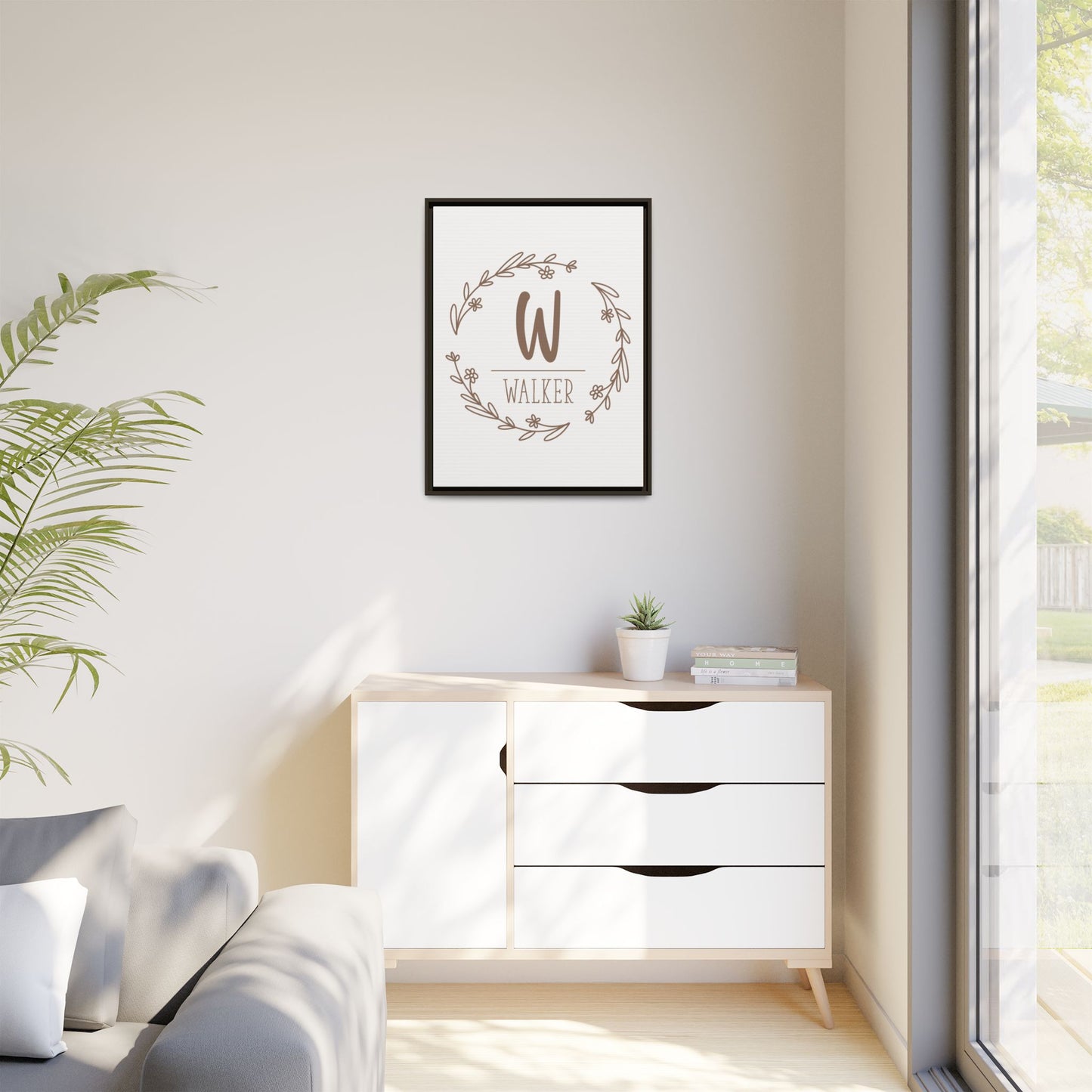 Personalized Monogram Family Last Name Sign - Custom Last Name Sign Monogram - Wedding & Anniversary Gift - Established Family Monogram Sign - Mini Rustic Home Décor