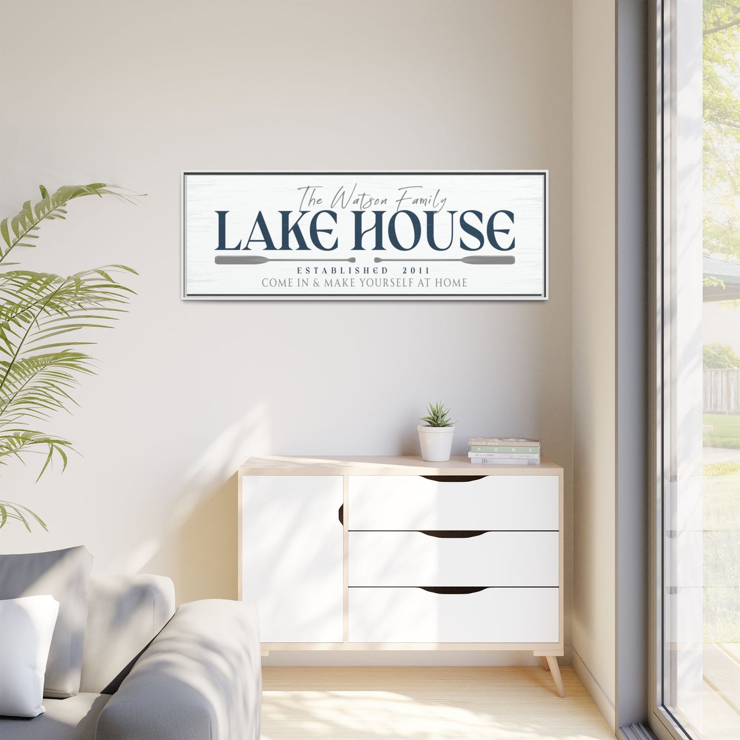 Custom Lake House Sign - Personalized Outdoor Metal or Wooden Sign with Name & Established Date - Welcome Sign for Lake House Decor, Cabin, Boating, Coastal & Farmhouse Wall Art - Unique Custom Gift