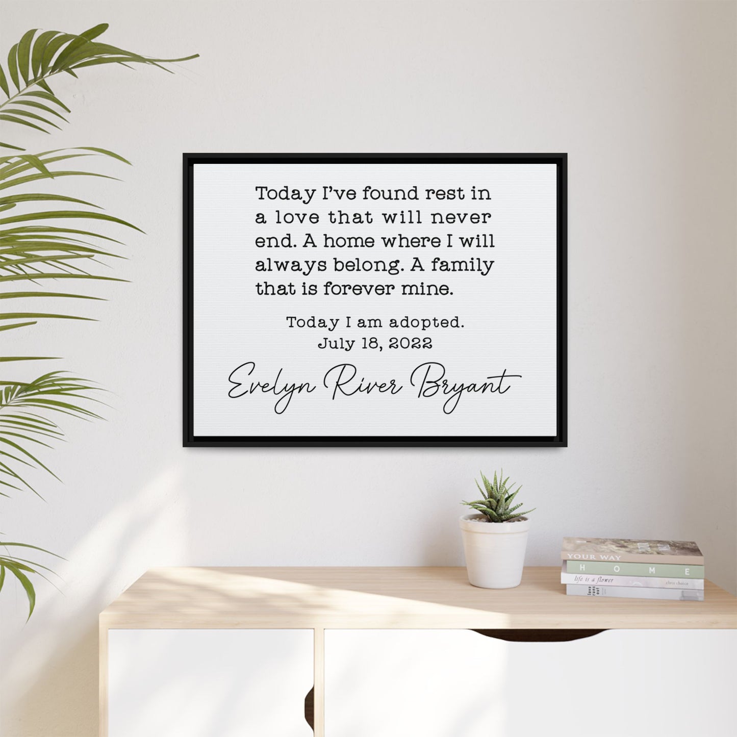 Personalized Adoption Day Signs – Custom Adoption Day Sign for Baby, Child – Foster Care Adoption Wall Art – Adoption Celebration Gift – Gotcha Day Sign