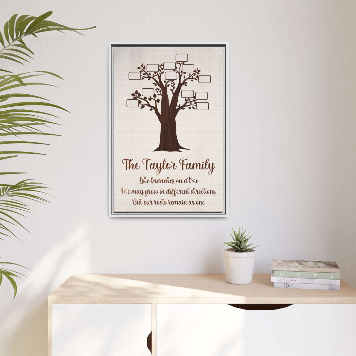 Personalized Family Tree Sign - Custom Wall Decor & Hanging with Family Name Tree Sign- Unique Gift for Mom, Parents, or Anyone