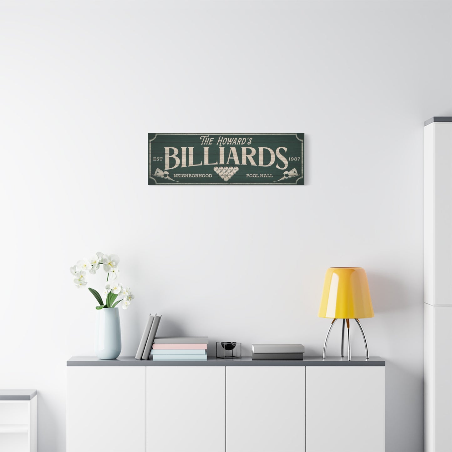 Custom Billiards Pool Hall Sign - Personalized Pool Room Decor, Vintage Style Man Cave Wall Hanging, Bar Sign, Game Room & Snooker Art, Father's Day Gift, Sign for Basement & Pub