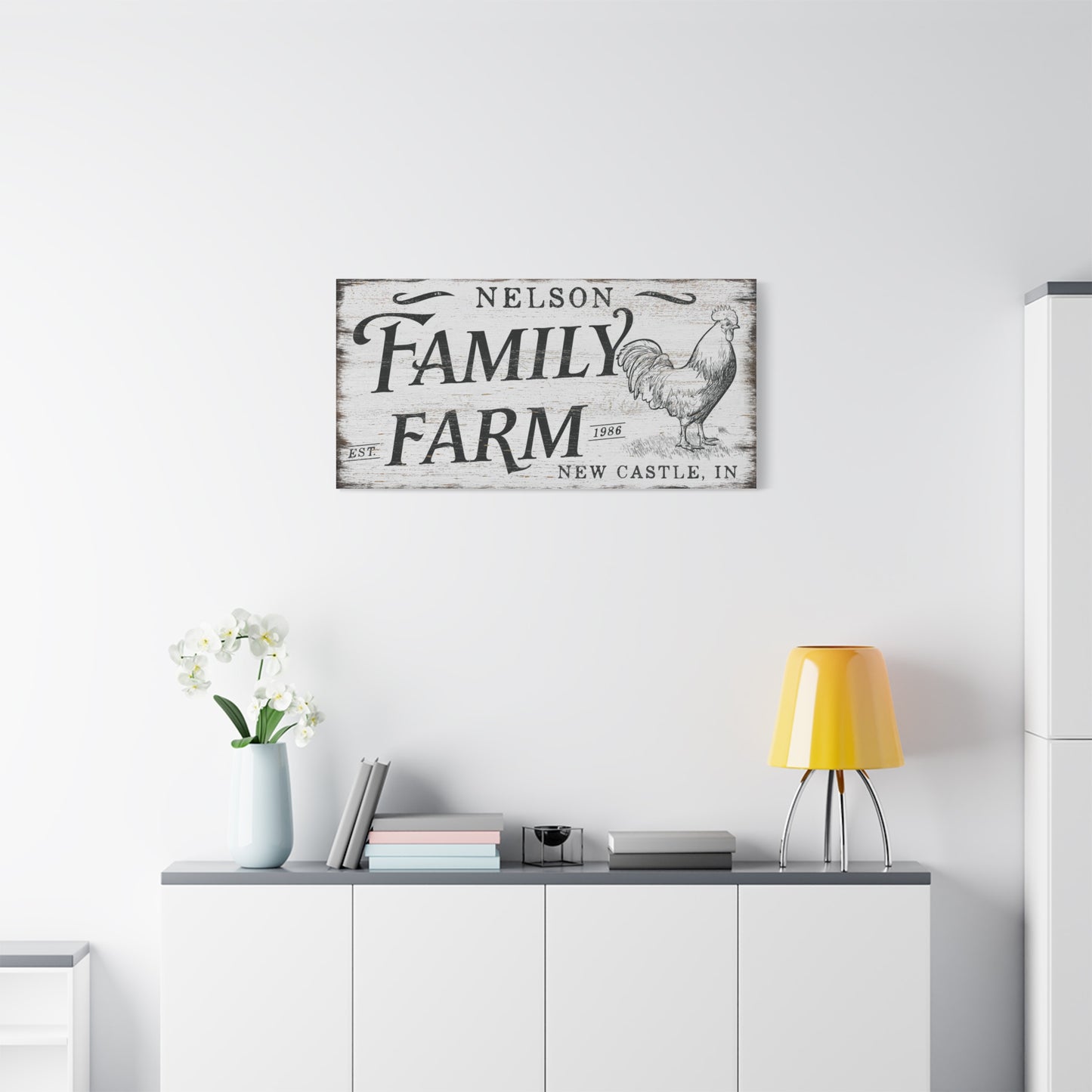 Custom Farmhouse Family Name Sign – Personalized Rustic Wall Art with Established Date | Vintage Modern Farm Decor for Kitchen, Yard, Barn, or Homestead | Chicken Coop, Cattle Ranch, Farmhouse Wall Hanging Gift