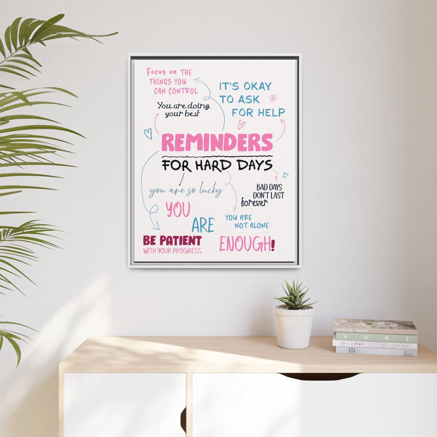 Custom Bedroom Quote Wall Art | Personalized Positive Motivational Art | Inspirational Poster for Dorm Decor