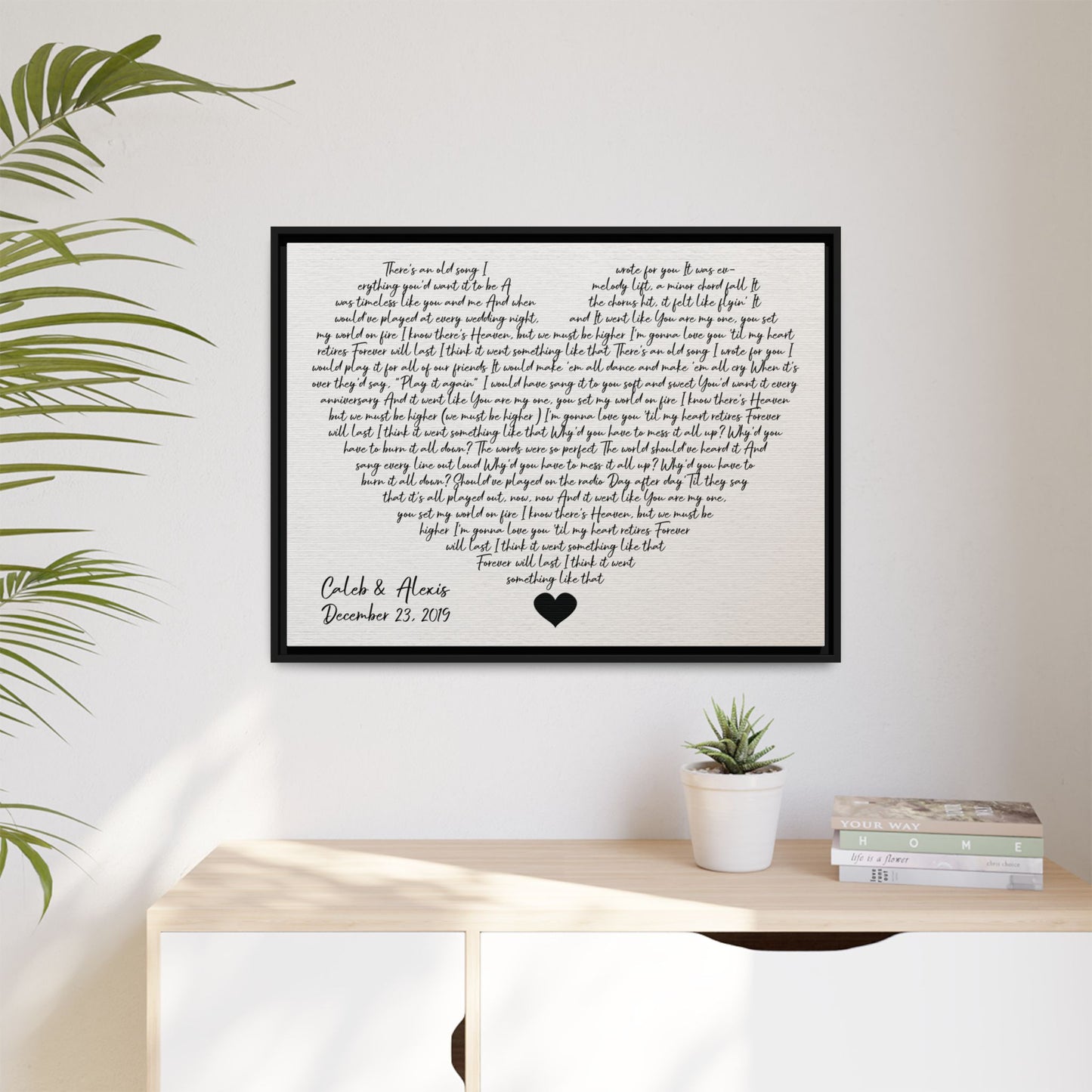 Personalized Anniversary Signs - Custom Wedding Song Lyrics - Anniversary Gift for Couples, First Dance Lyrics, Rustic Wooden Wedding Gift, Engraved Gifts for Him & Her, Unique Wall Art Decor, Holiday & Birthday Gift