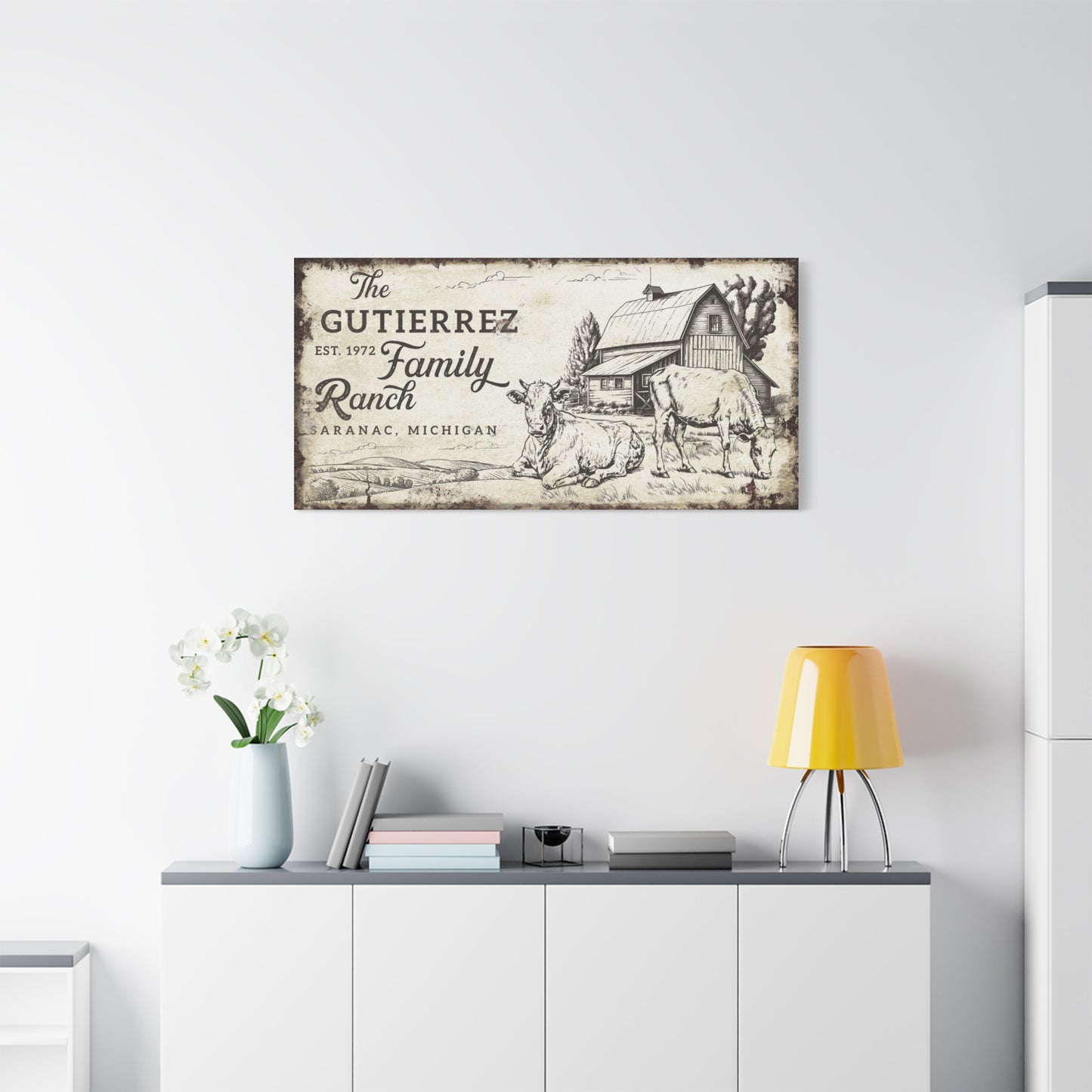 Personalized Farmhouse Sign – Custom Horse Ranch or Cattle Company Sign – Rustic Farmhouse Decor, Western Homestead Gift for Cowboys and Horse Lovers