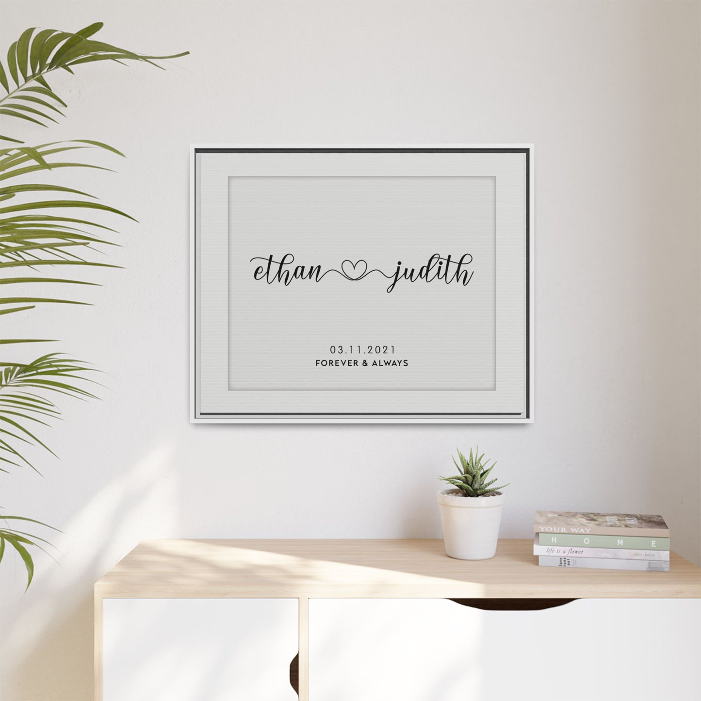 Personalized Anniversary Signs - Custom Couple Name - Love Heart Wall Art, Rustic Wood Initials Sign, Perfect Gifts for Husband, Wife, Anniversary, Engagement, Valentine's Day, Christmas, Long Distance, and New Home
