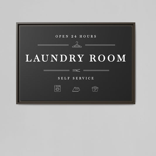 Personalized Laundry Room Signs - Custom Laundry Wall Art | Cute, Funny, Farmhouse, Modern Black Room Decor | Large Hanging Prints | Printable Wash Posters
