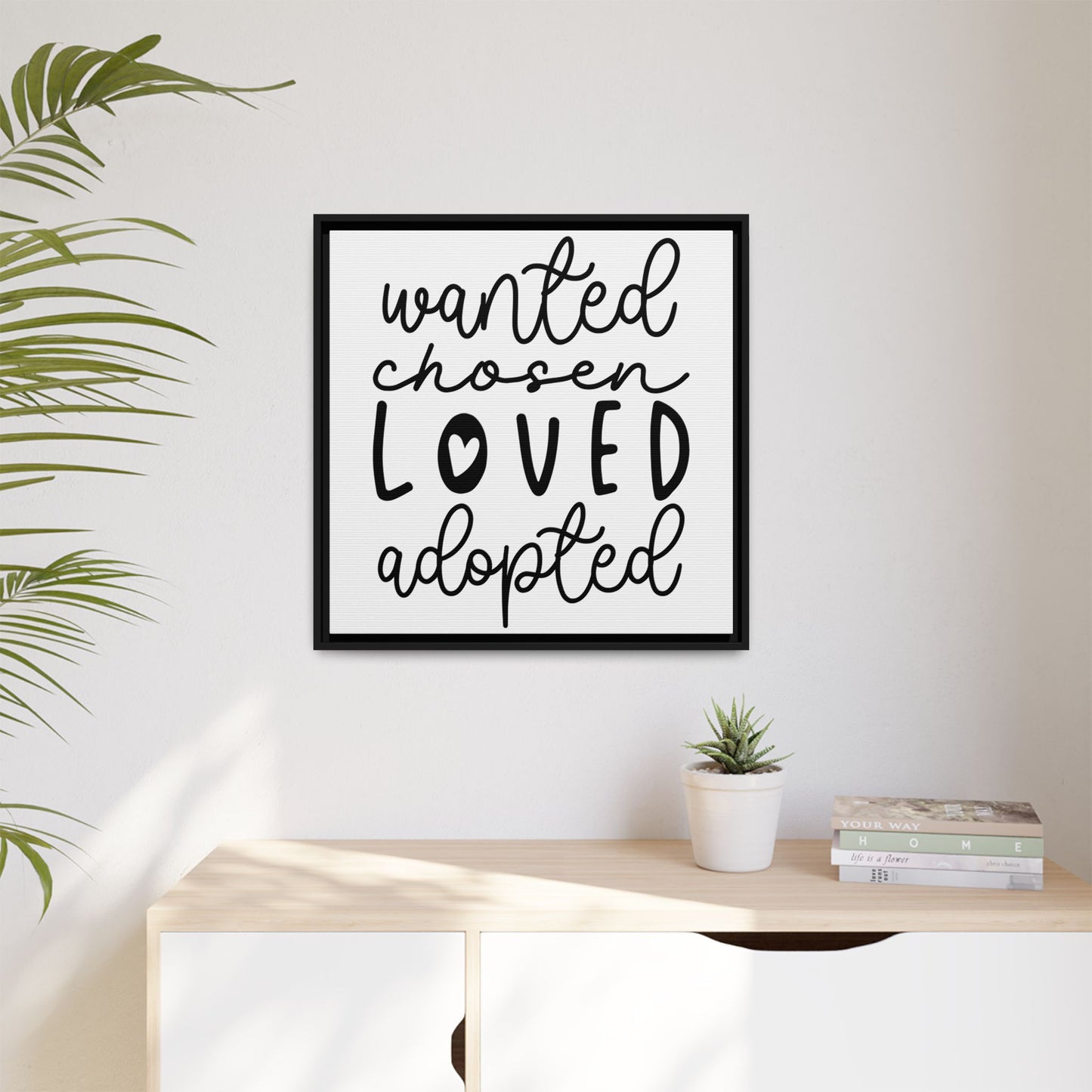 Personalized Adoption Day Sign - Custom Loved Adopted Sign - Inspirational Adoption Day Wall Art - Heartfelt Gotcha Day Gift for Adoptive Families - Meaningful Adoption Anniversary Sign