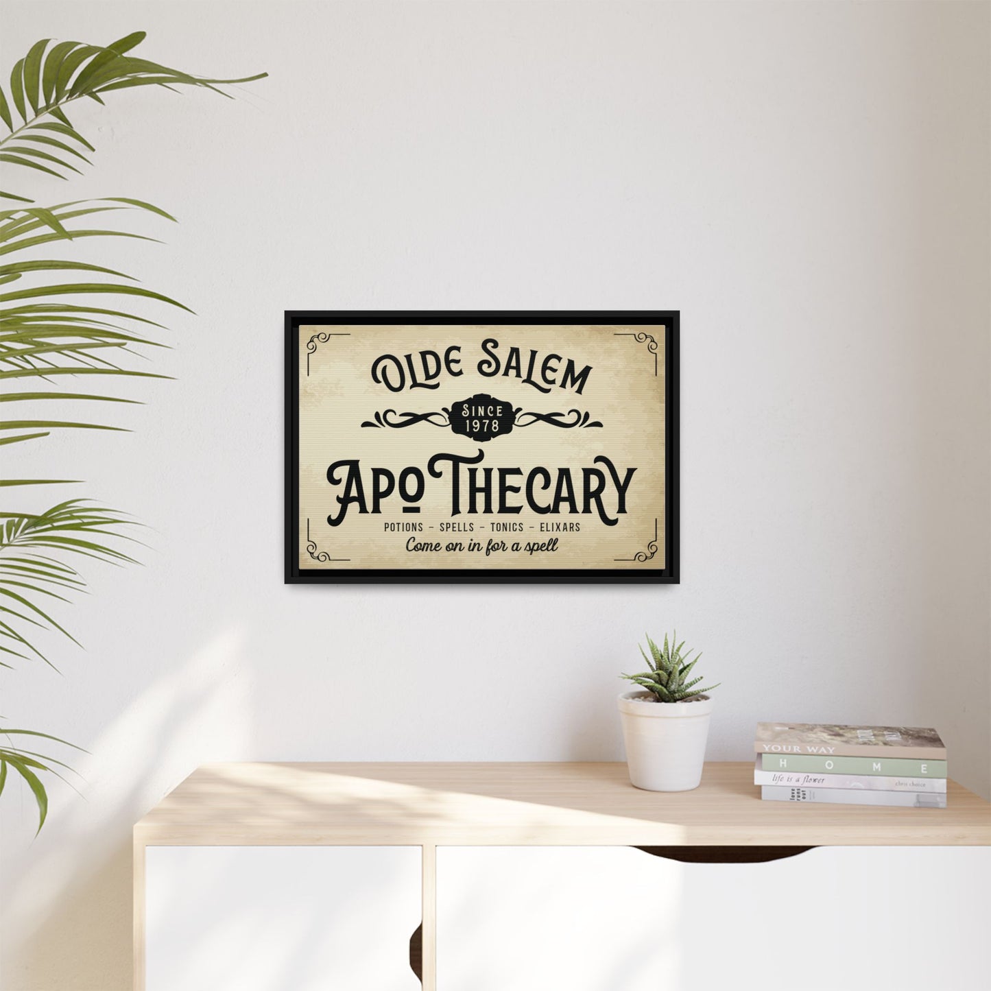 Custom Apothecary Signs Wall Art - Personalized Vintage Spooky Witch Decor, Bathroom Sign, Farmhouse Halloween Wall Art, Halloween Party, Spells & Potions Sign