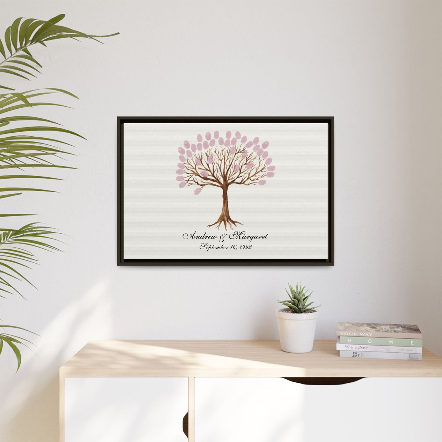 Personalized Thumbprint Tree Sign - Custom Wedding Guest Book Alternative for Weddings, Anniversaries, Baby Showers, Family Reunions, Farewell Parties