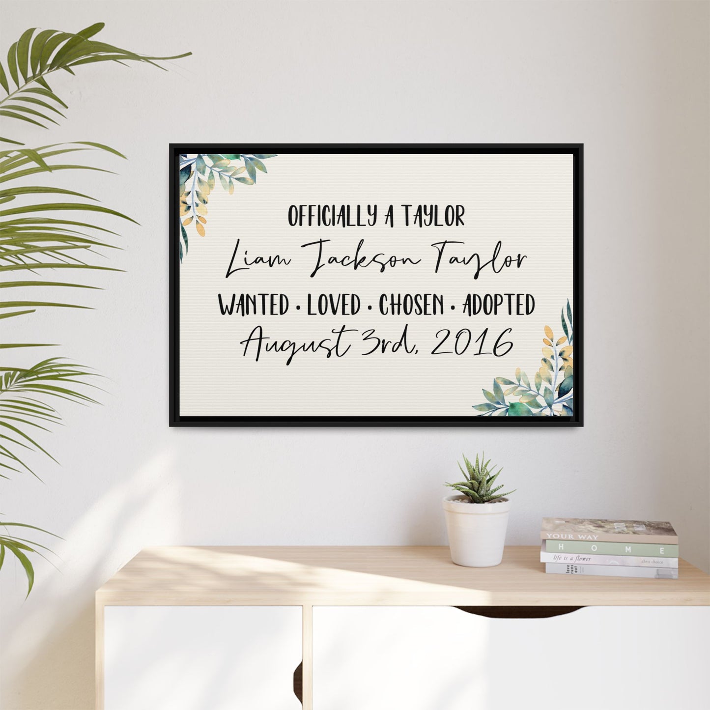 Personalized Adoption Day Sign - Custom Adopted Courtroom Sign, Adoption Day Wall Art, Unique Adoption Gift for Parents