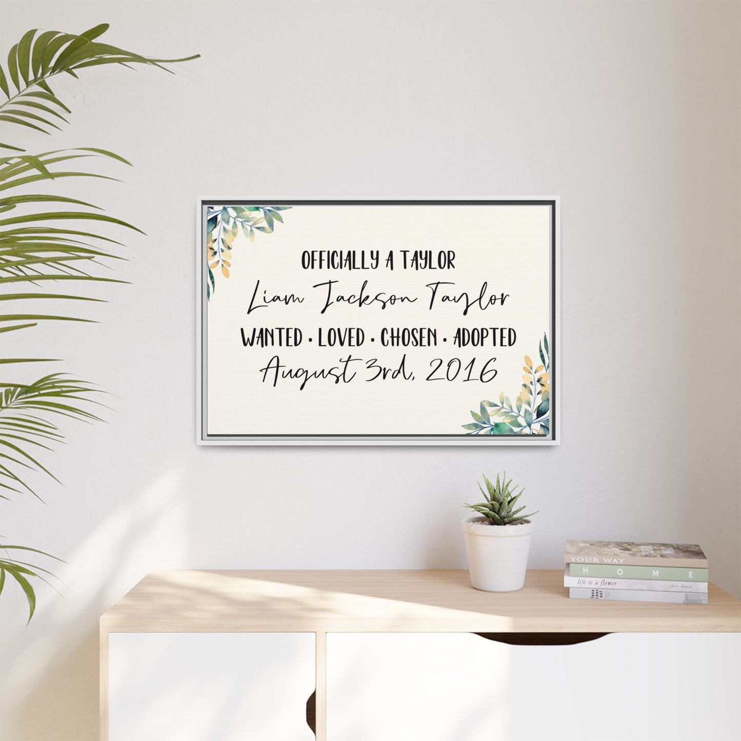 Personalized Adoption Day Sign - Custom Adopted Courtroom Sign, Adoption Day Wall Art, Unique Adoption Gift for Parents
