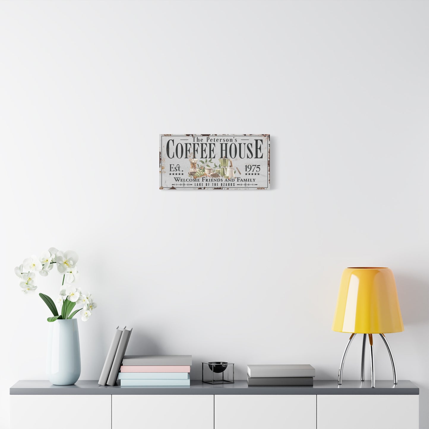 Personalized Coffee Bar Sign - Custom Rustic Coffee Bar Sign - Farmhouse Coffee Station Wall Decor