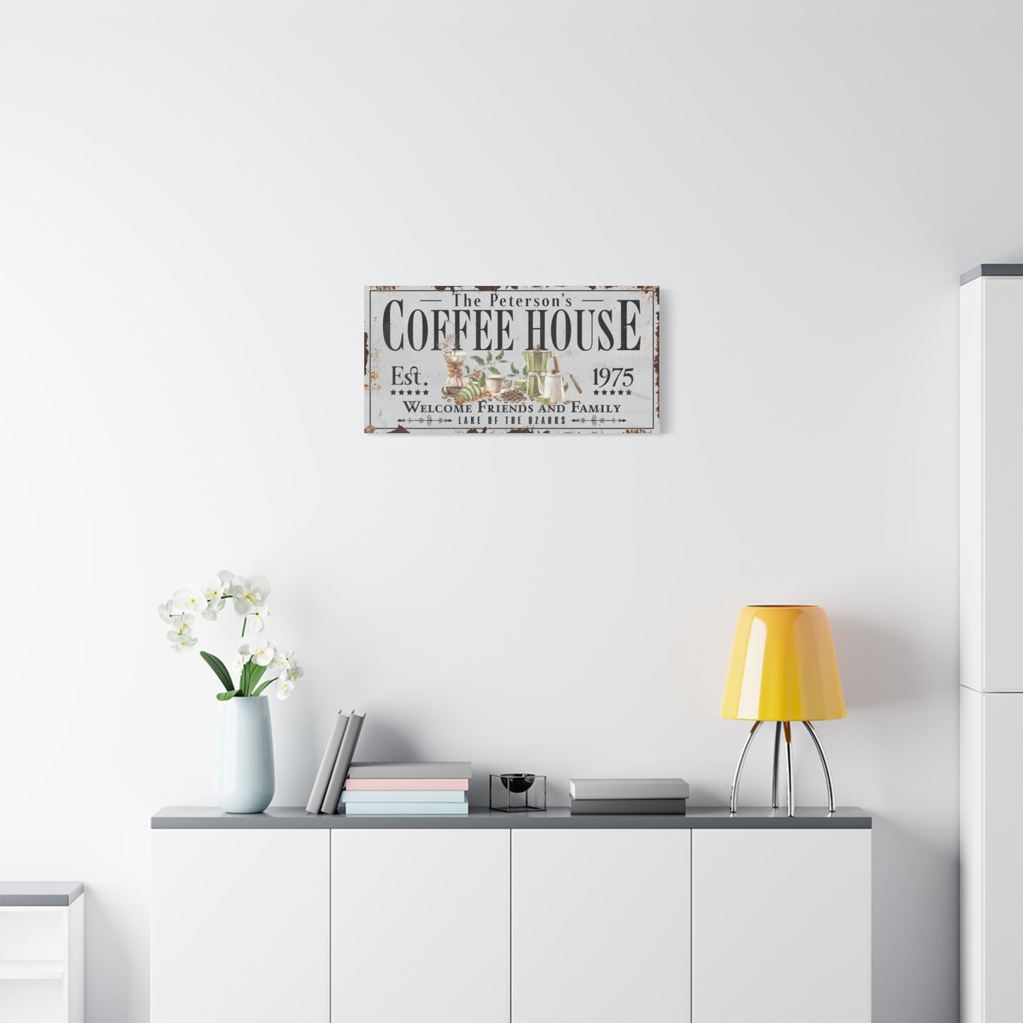 Personalized Coffee Bar Sign - Custom Rustic Coffee Bar Sign - Farmhouse Coffee Station Wall Decor