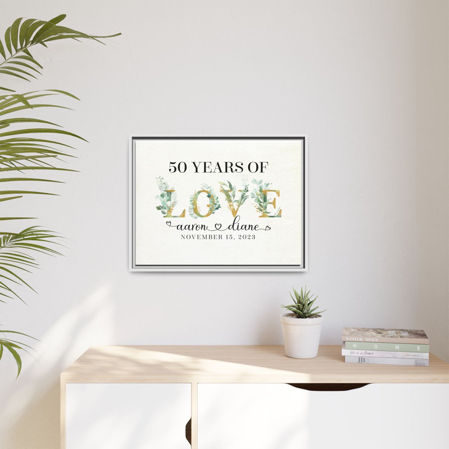 Personalized Anniversary Signs - Couple Names Heart Print, Custom Printable Wall Art, Romantic Valentine’s Day, Anniversary, Wedding Gift, Engagement Present, Name Print for Bedroom Décor