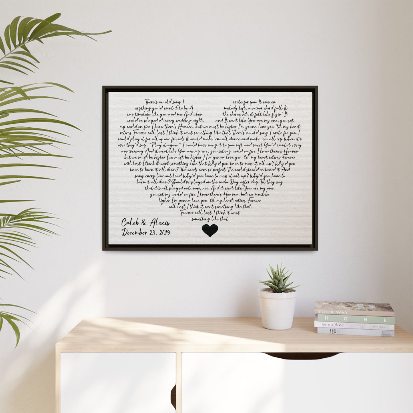 Personalized Anniversary Signs - Custom Wedding Song Lyrics - Anniversary Gift for Couples, First Dance Lyrics, Rustic Wooden Wedding Gift, Engraved Gifts for Him & Her, Unique Wall Art Decor, Holiday & Birthday Gift