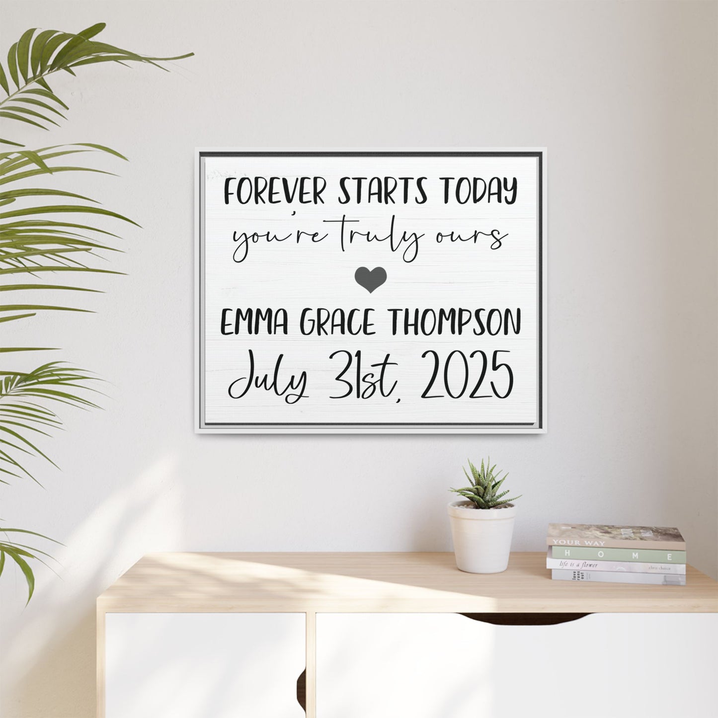 Personalized Adoption Day Sign - Custom Adoption Gift for Girls - Thoughtful Adoption Gifts for Parents, Families, and New Daughters - Custom Keepsake Wall Art for Gotcha Day