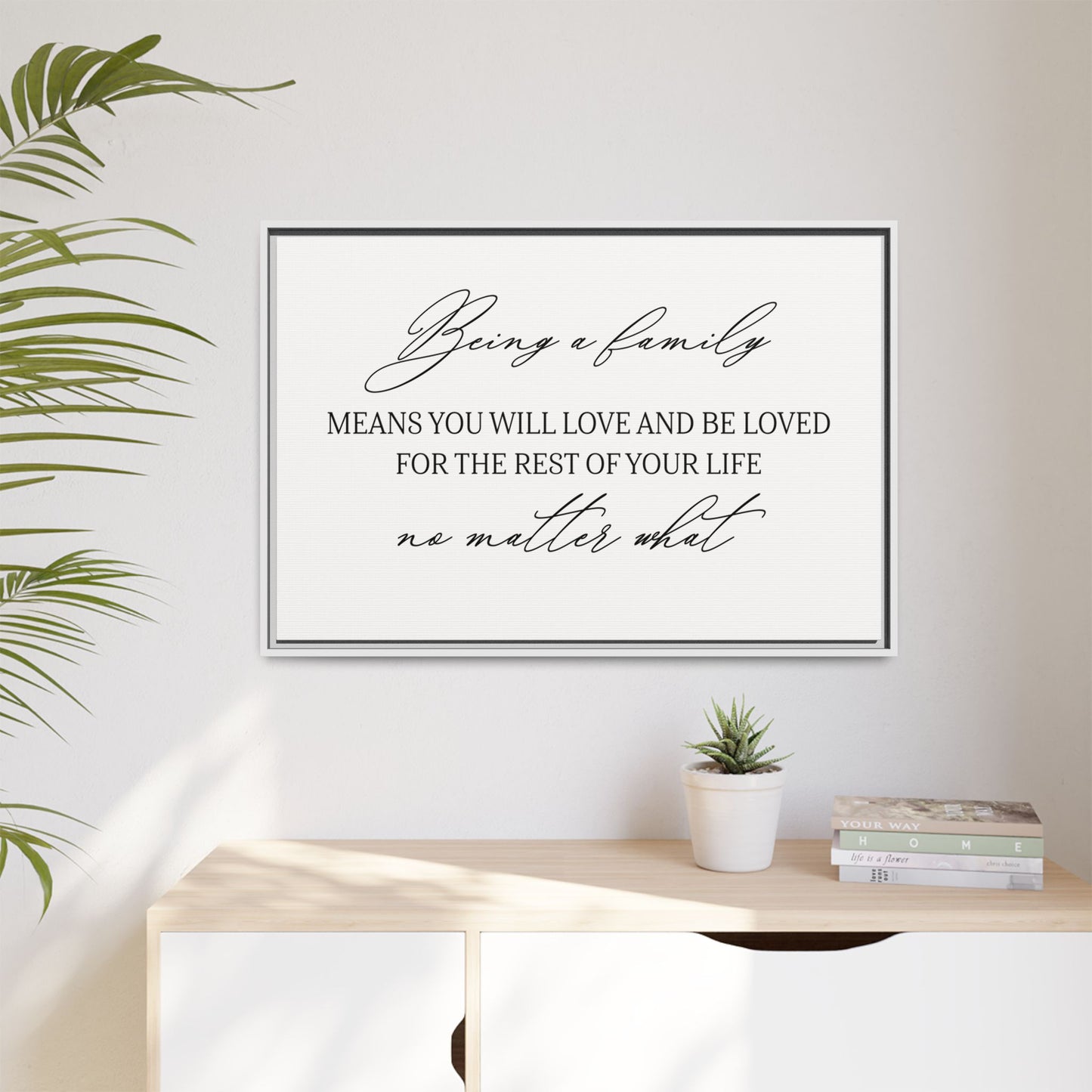 Personalized Family Last Name Sign | Inspirational Family Quote Canvas Wall Art for Living Room and Home Decor