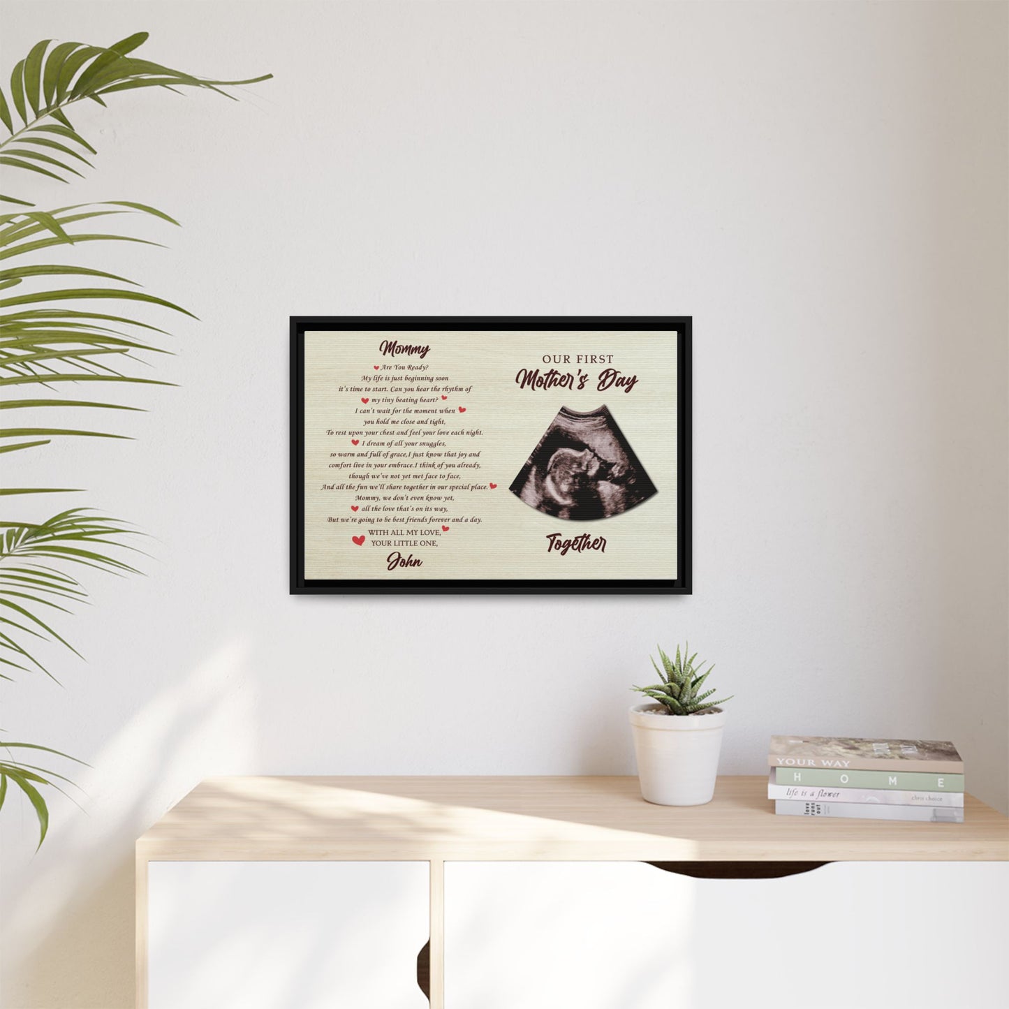 Custom Mothers Day Sign – Personalized Wall Art with Kids' Names & Birth Month – Unique Gift for Mom, Grandma, Mimi, Nana – Engraved Farmhouse Decor from Children or Husband