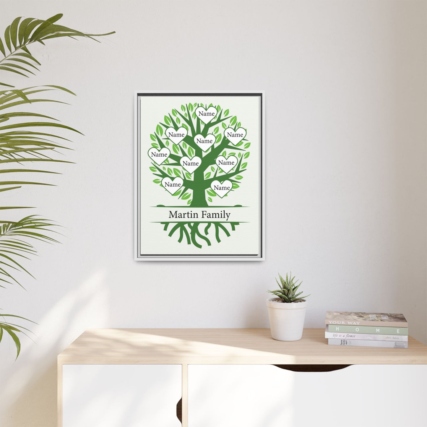Personalized Family Tree Sign - Custom Family Name Template - Gifts for Mother's Day, Father's Day, Housewarming, or Christmas Wall Decor