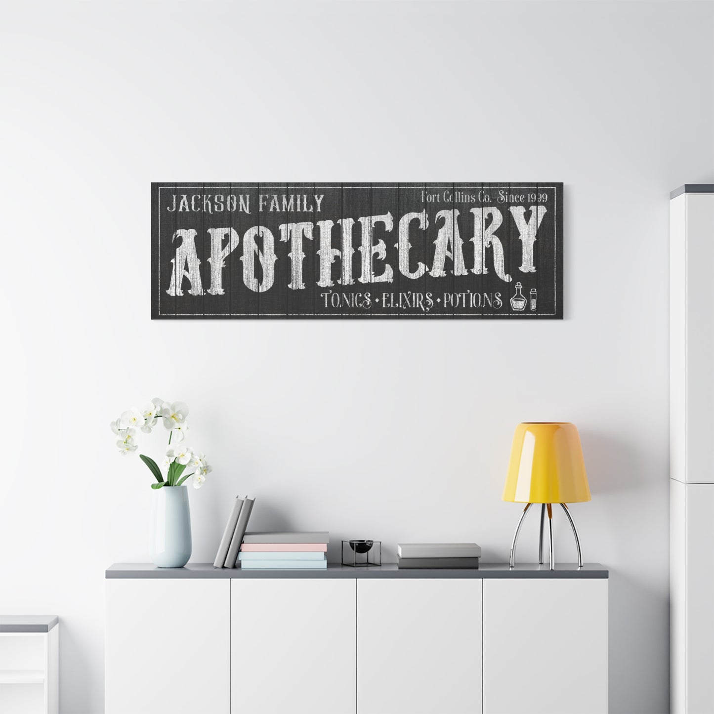 Personalized Apothecary Sign - Custom Witch Wall Decor, Halloween Party Decoration, Gothic & Spooky Modern Farmhouse Art, Vintage Apothecary Shop Sign, Witch Gift, Birthday & Christmas Gift, Unique Halloween Wall Hanging, Rustic Bathroom & Kitchen Decor